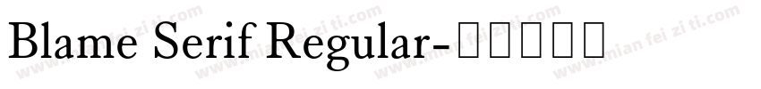 Blame Serif Regular字体转换